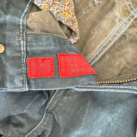 Robert Graham Jeans Men's DERMOTT SLIM Indigo Stone Washed Lightning Print - Picture 5 of 8